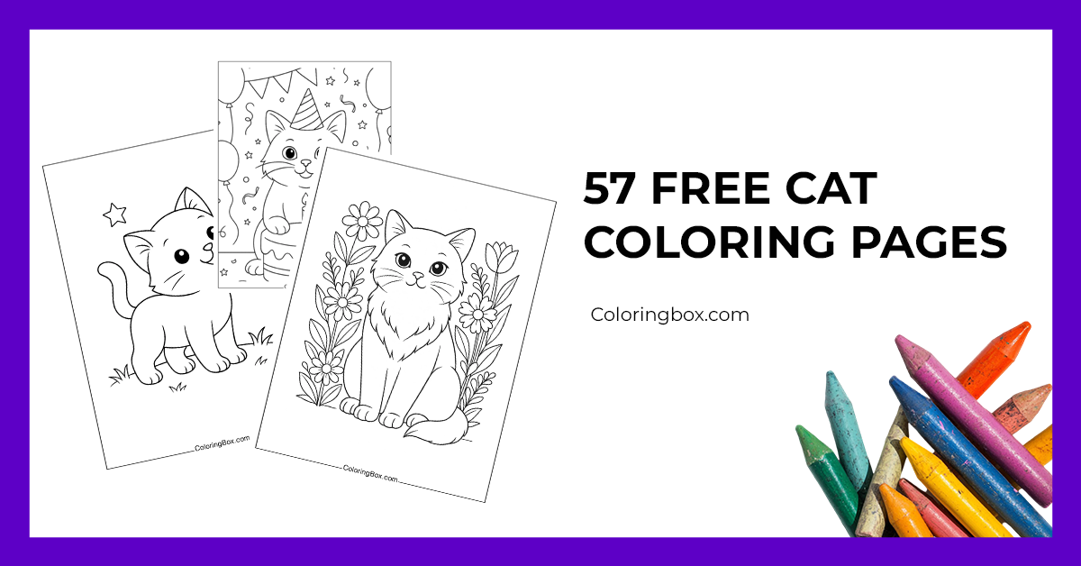 Free Cat Coloring Pages (Printable & Realistic for All Ages)